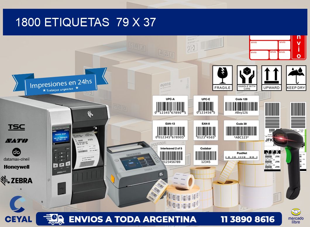 1800 ETIQUETAS  79 x 37