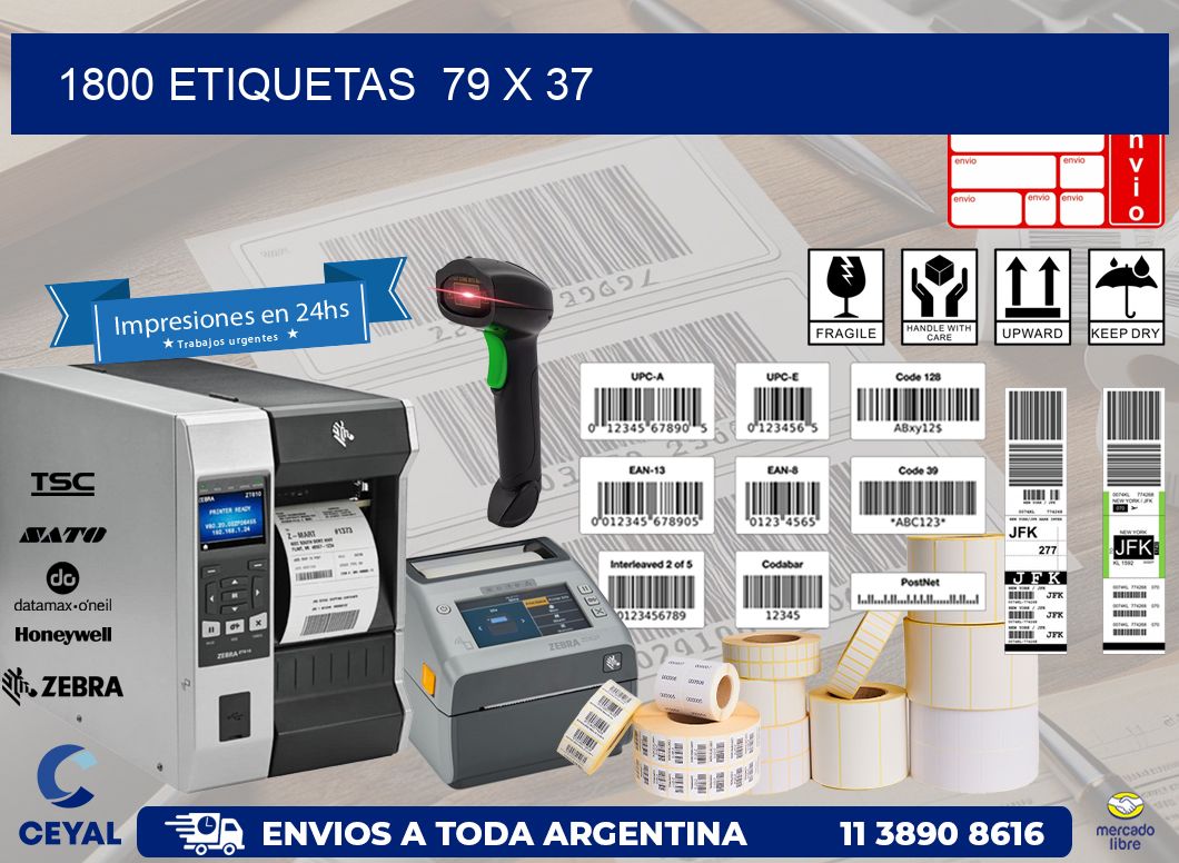 1800 ETIQUETAS  79 x 37