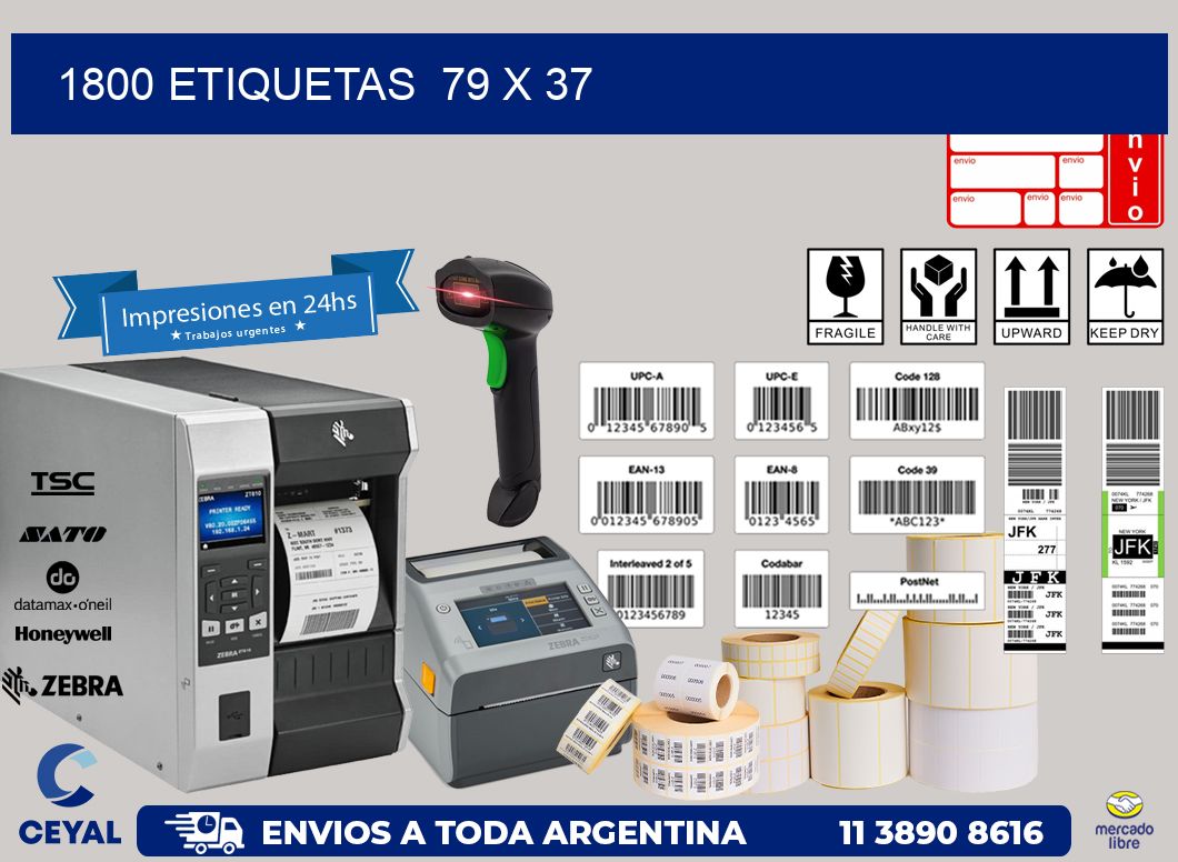 1800 ETIQUETAS  79 x 37