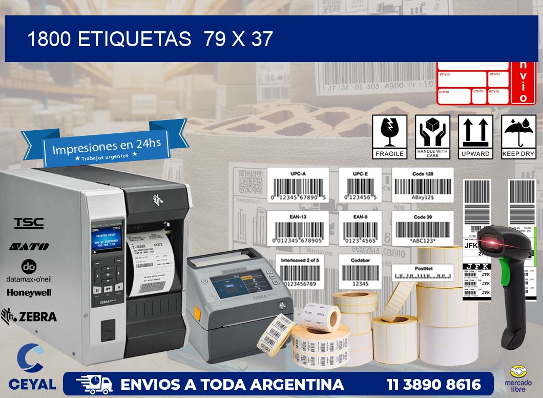 1800 ETIQUETAS  79 x 37