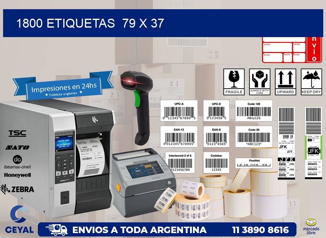 1800 ETIQUETAS  79 x 37