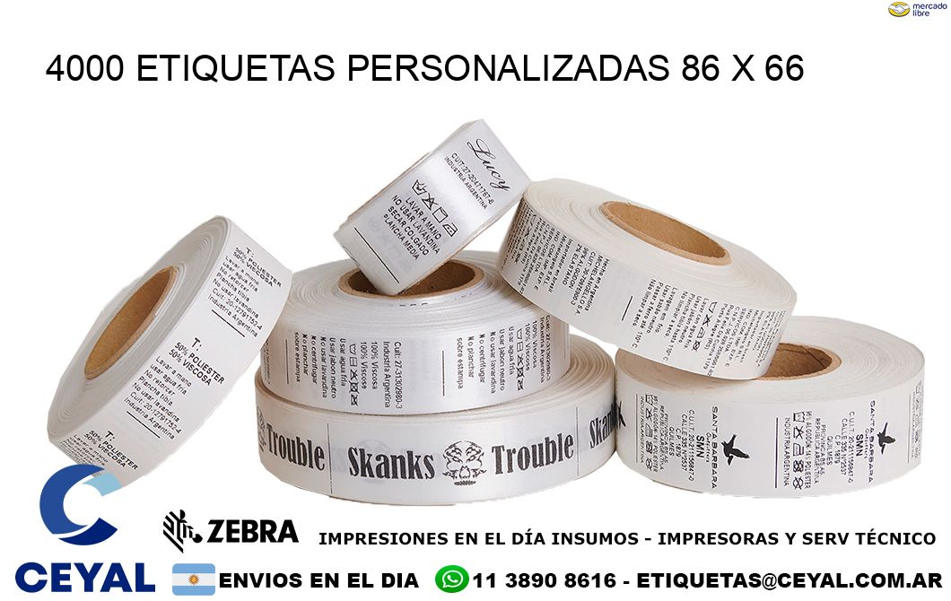 4000 ETIQUETAS PERSONALIZADAS 86 x 66