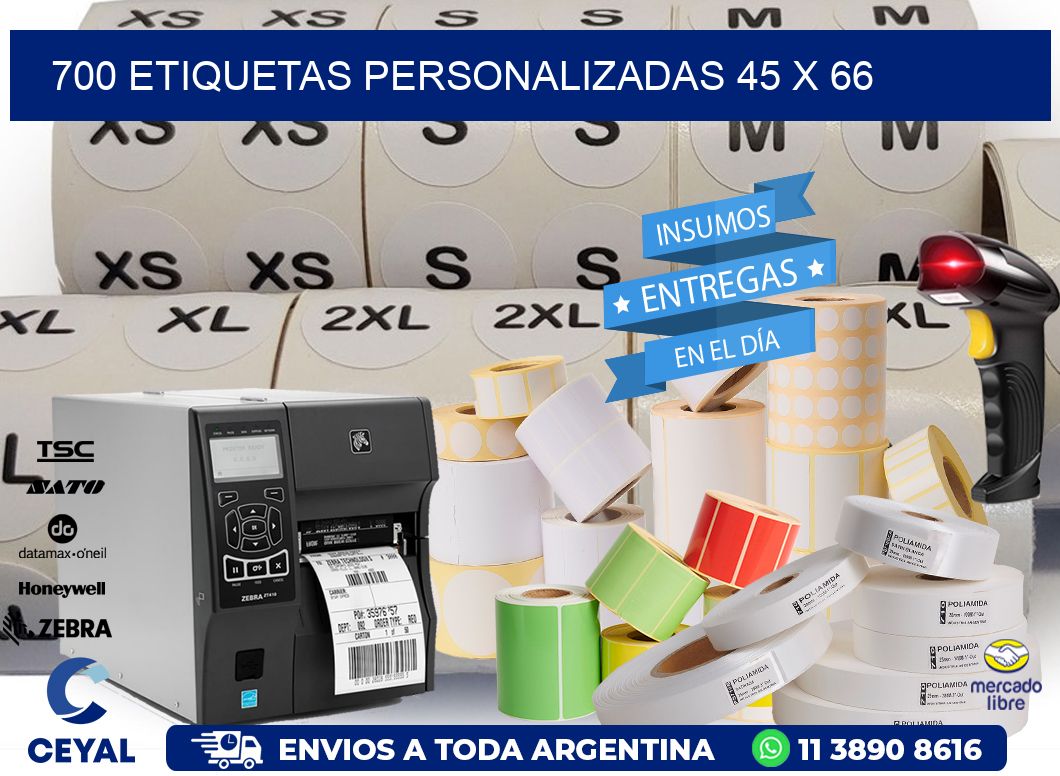 700 ETIQUETAS PERSONALIZADAS 45 x 66