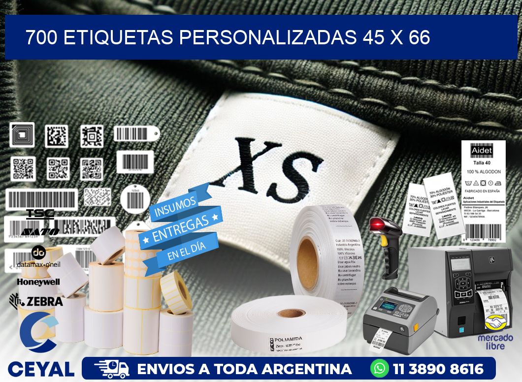 700 ETIQUETAS PERSONALIZADAS 45 x 66