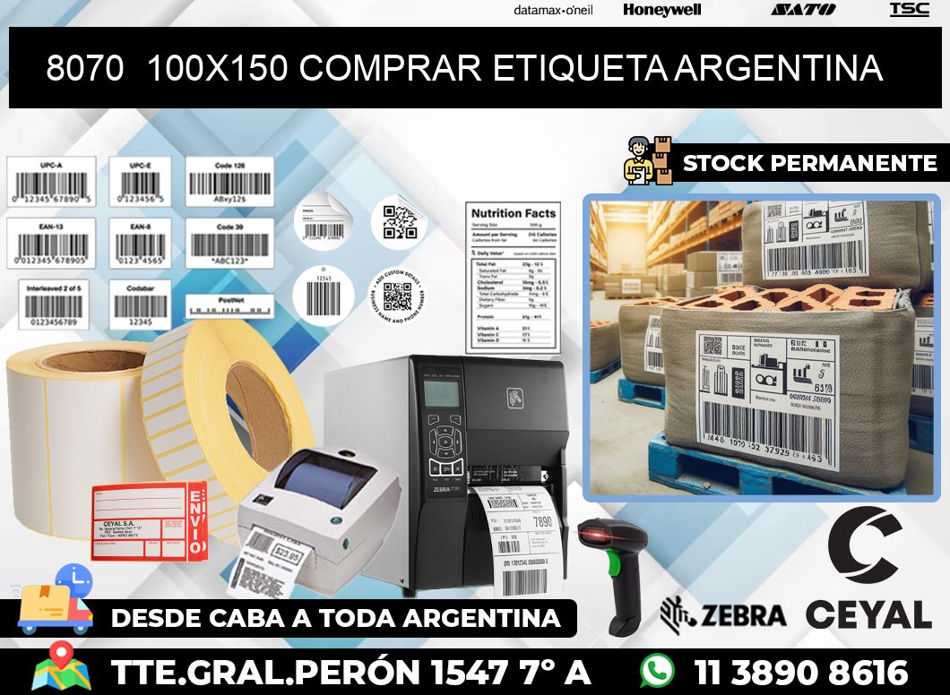 8070  100X150 COMPRAR ETIQUETA ARGENTINA