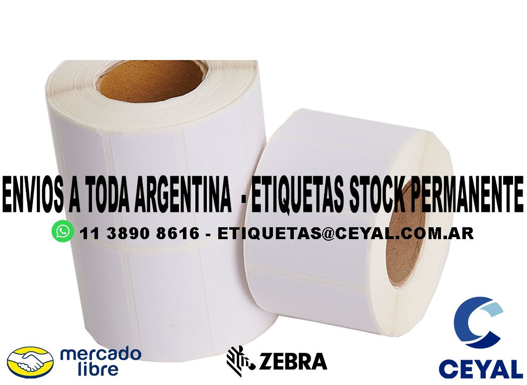 900 ETIQUETAS PAPEL 98 x 48 ENVIOS ARGENTINA