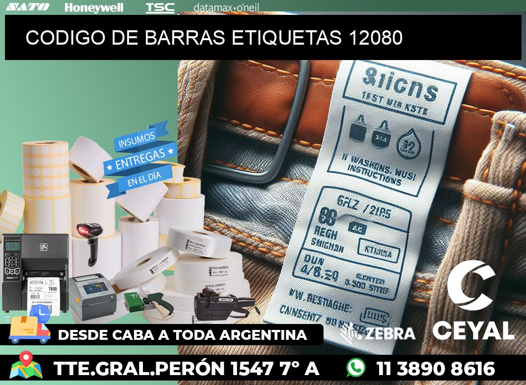 CODIGO DE BARRAS ETIQUETAS 12080