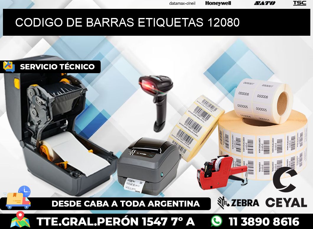 CODIGO DE BARRAS ETIQUETAS 12080