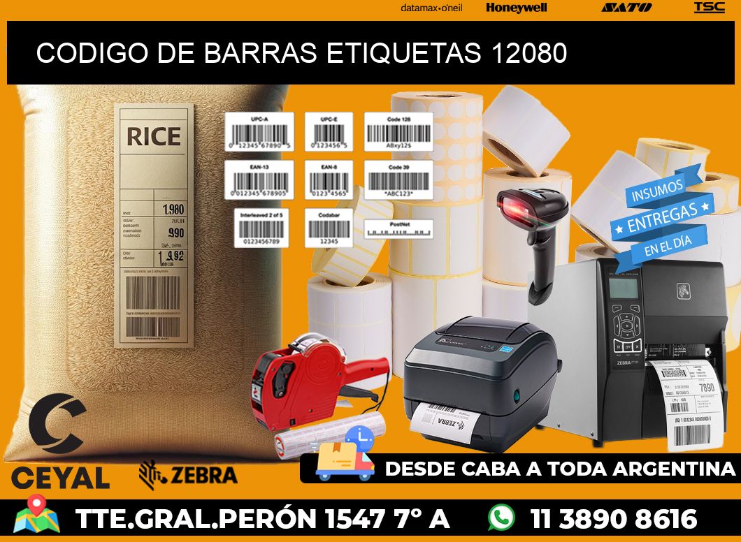 CODIGO DE BARRAS ETIQUETAS 12080