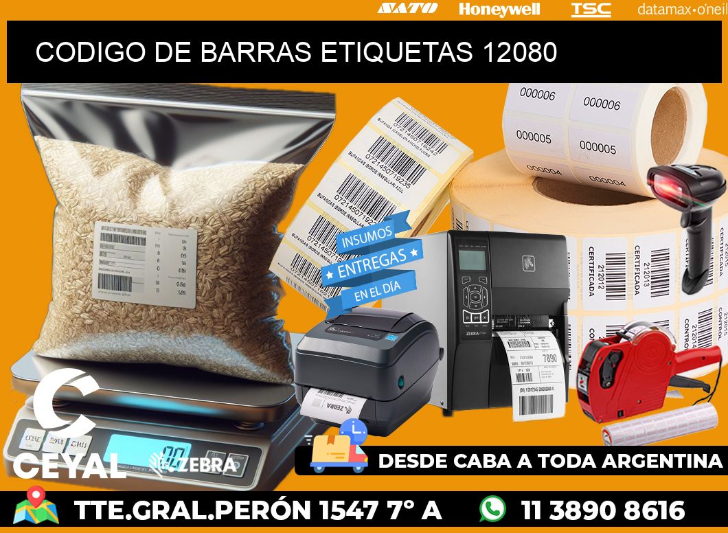 CODIGO DE BARRAS ETIQUETAS 12080