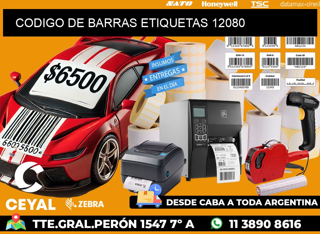 CODIGO DE BARRAS ETIQUETAS 12080