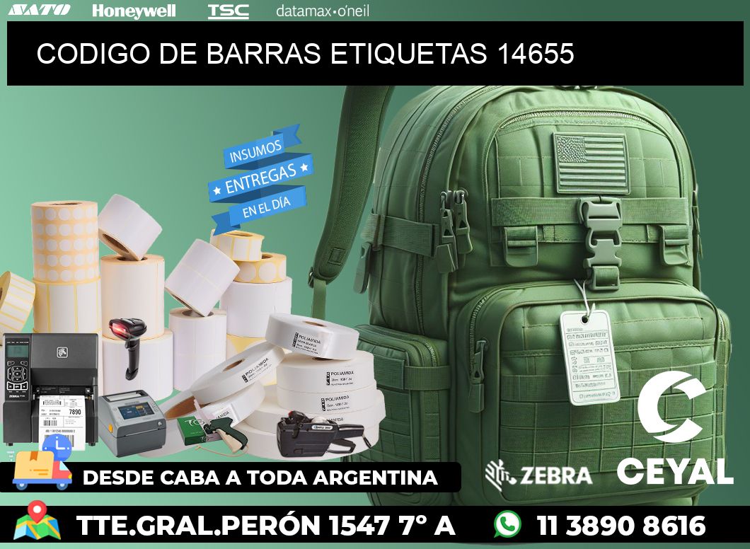 CODIGO DE BARRAS ETIQUETAS 14655