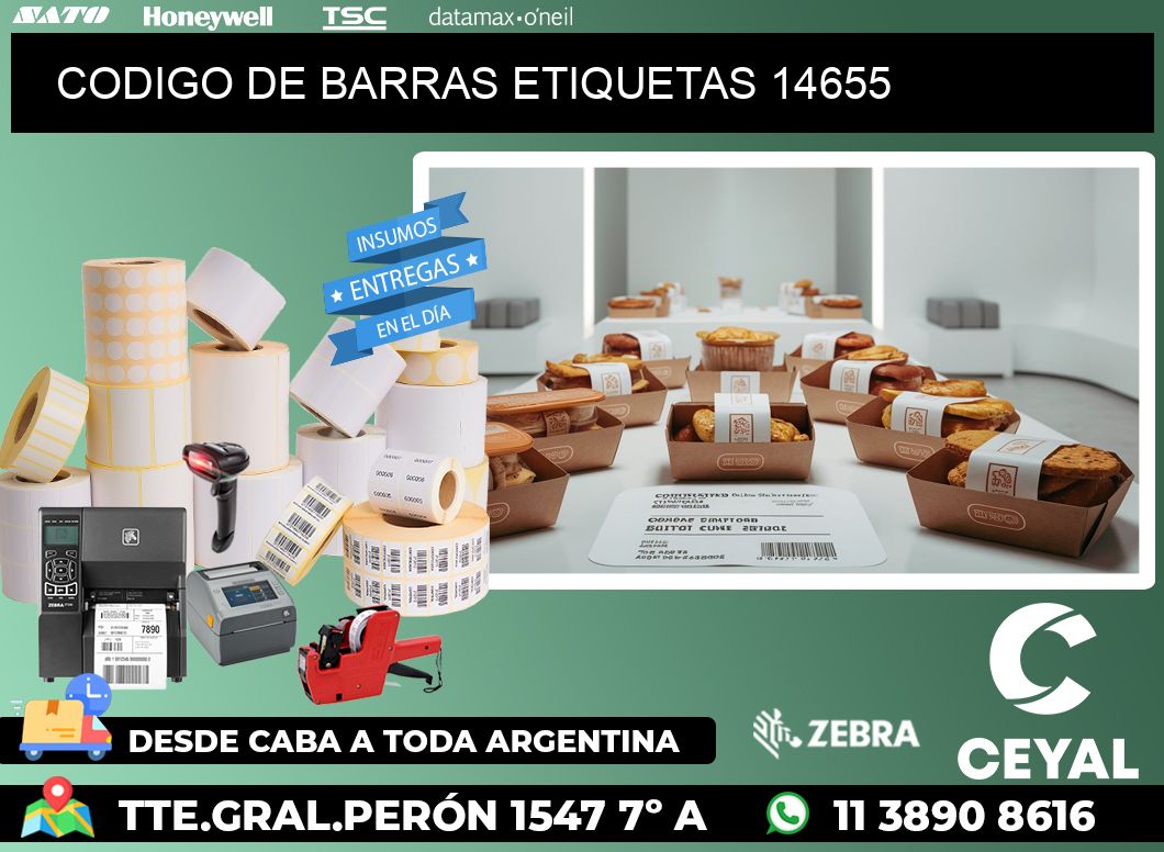 CODIGO DE BARRAS ETIQUETAS 14655