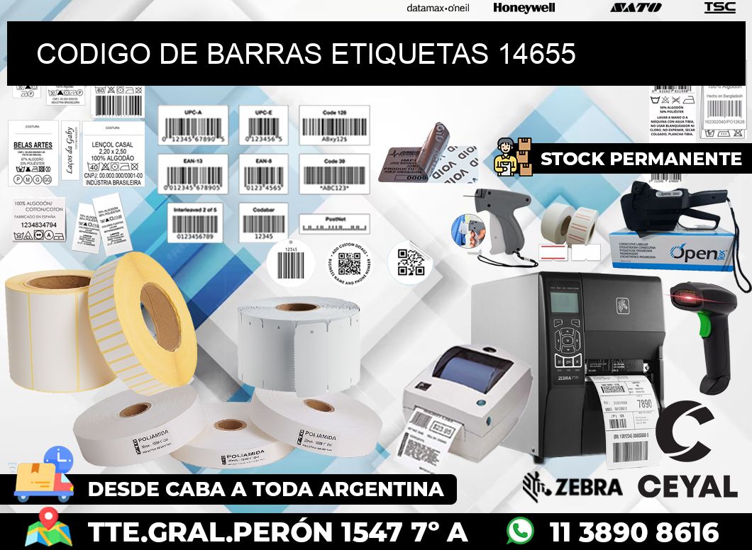 CODIGO DE BARRAS ETIQUETAS 14655