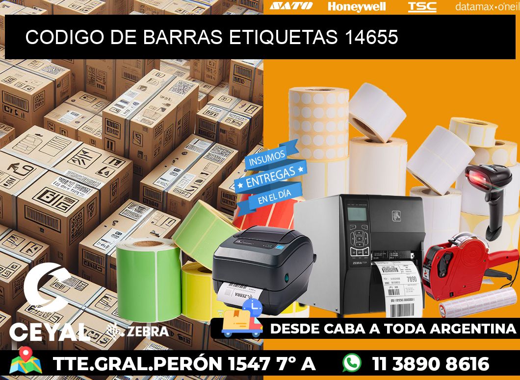 CODIGO DE BARRAS ETIQUETAS 14655