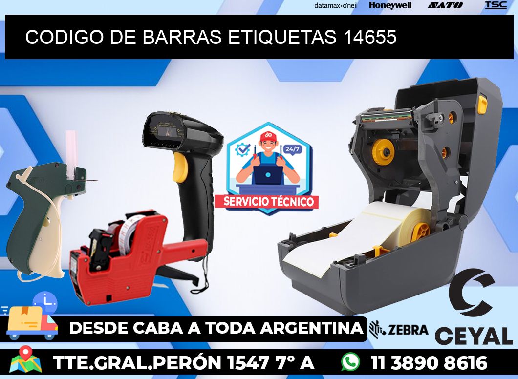 CODIGO DE BARRAS ETIQUETAS 14655