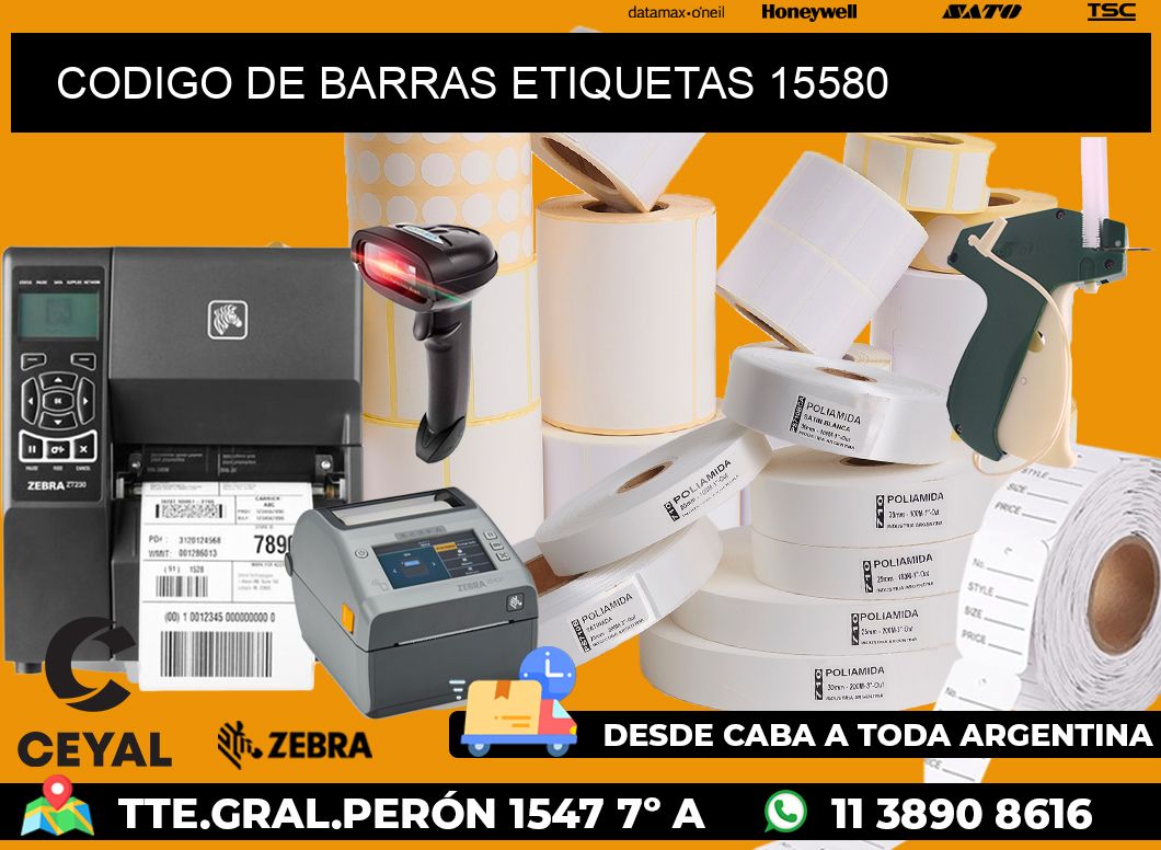 CODIGO DE BARRAS ETIQUETAS 15580
