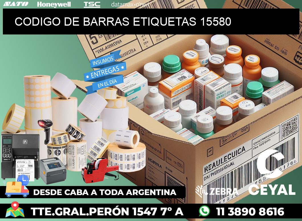 CODIGO DE BARRAS ETIQUETAS 15580
