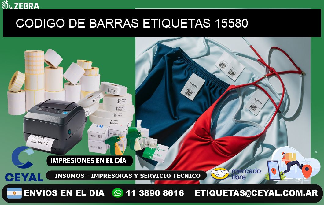 CODIGO DE BARRAS ETIQUETAS 15580