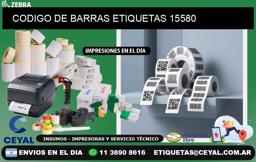 CODIGO DE BARRAS ETIQUETAS 15580