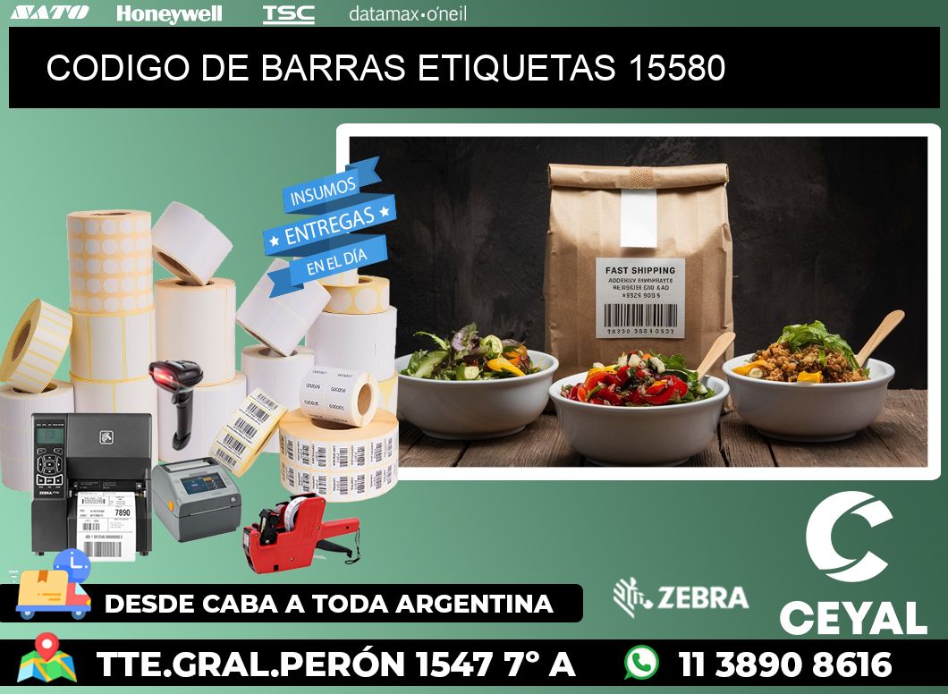 CODIGO DE BARRAS ETIQUETAS 15580