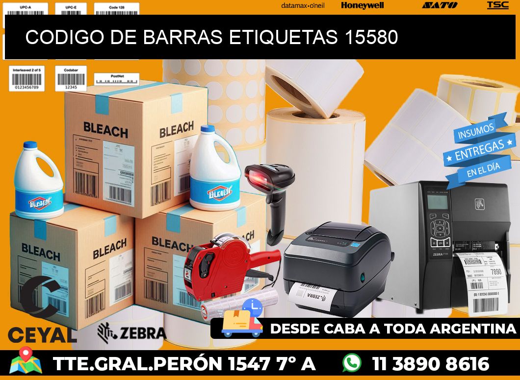 CODIGO DE BARRAS ETIQUETAS 15580