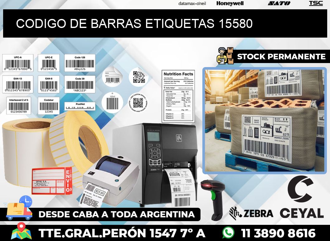 CODIGO DE BARRAS ETIQUETAS 15580