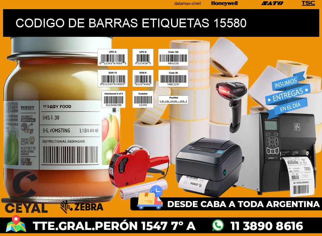 CODIGO DE BARRAS ETIQUETAS 15580