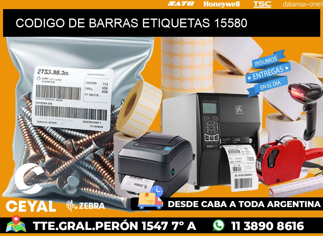 CODIGO DE BARRAS ETIQUETAS 15580