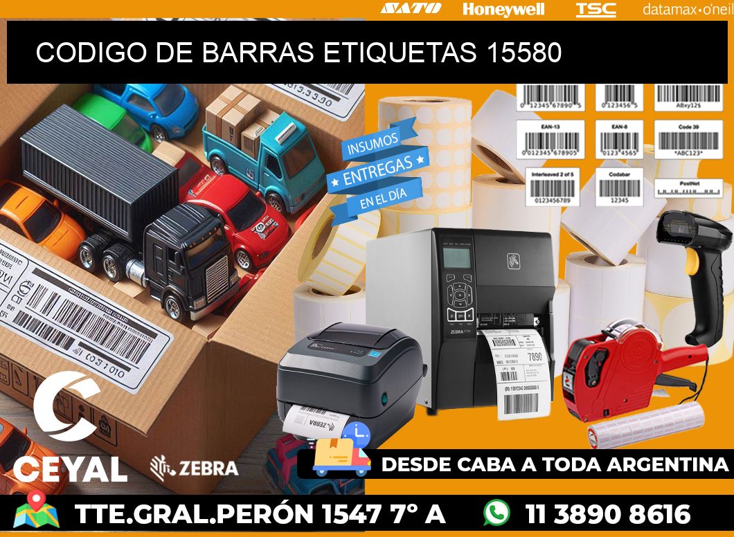 CODIGO DE BARRAS ETIQUETAS 15580