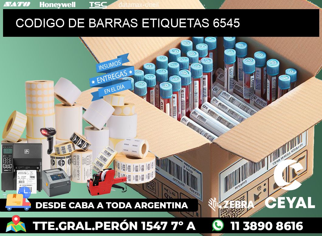 CODIGO DE BARRAS ETIQUETAS 6545