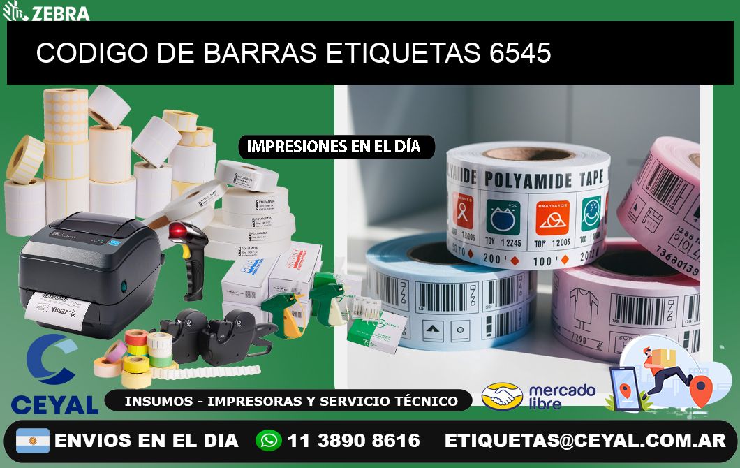 CODIGO DE BARRAS ETIQUETAS 6545