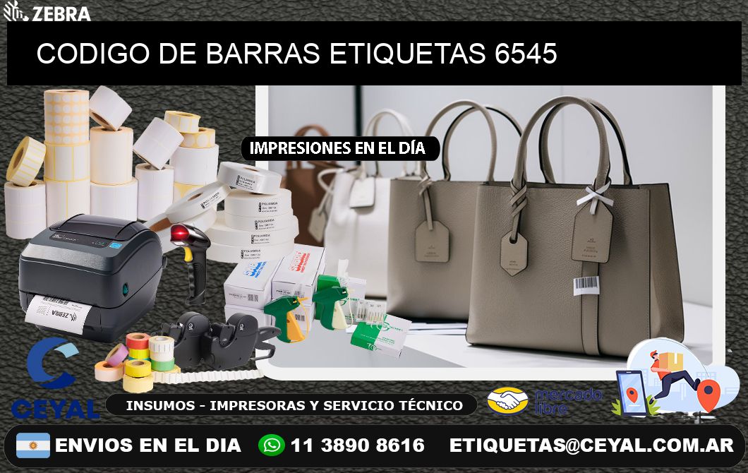 CODIGO DE BARRAS ETIQUETAS 6545