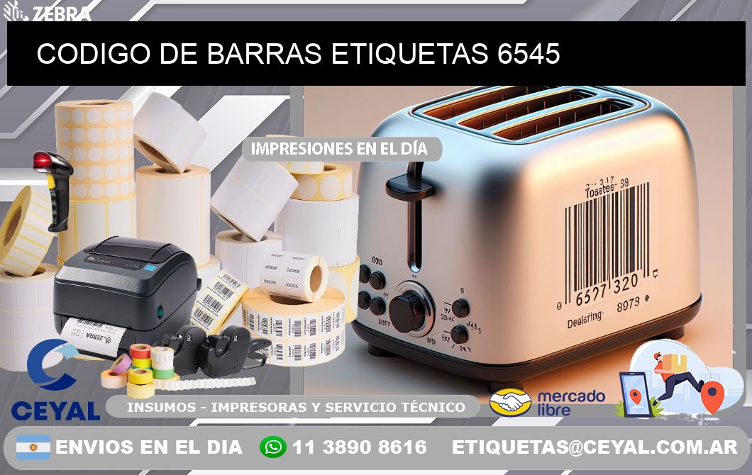 CODIGO DE BARRAS ETIQUETAS 6545