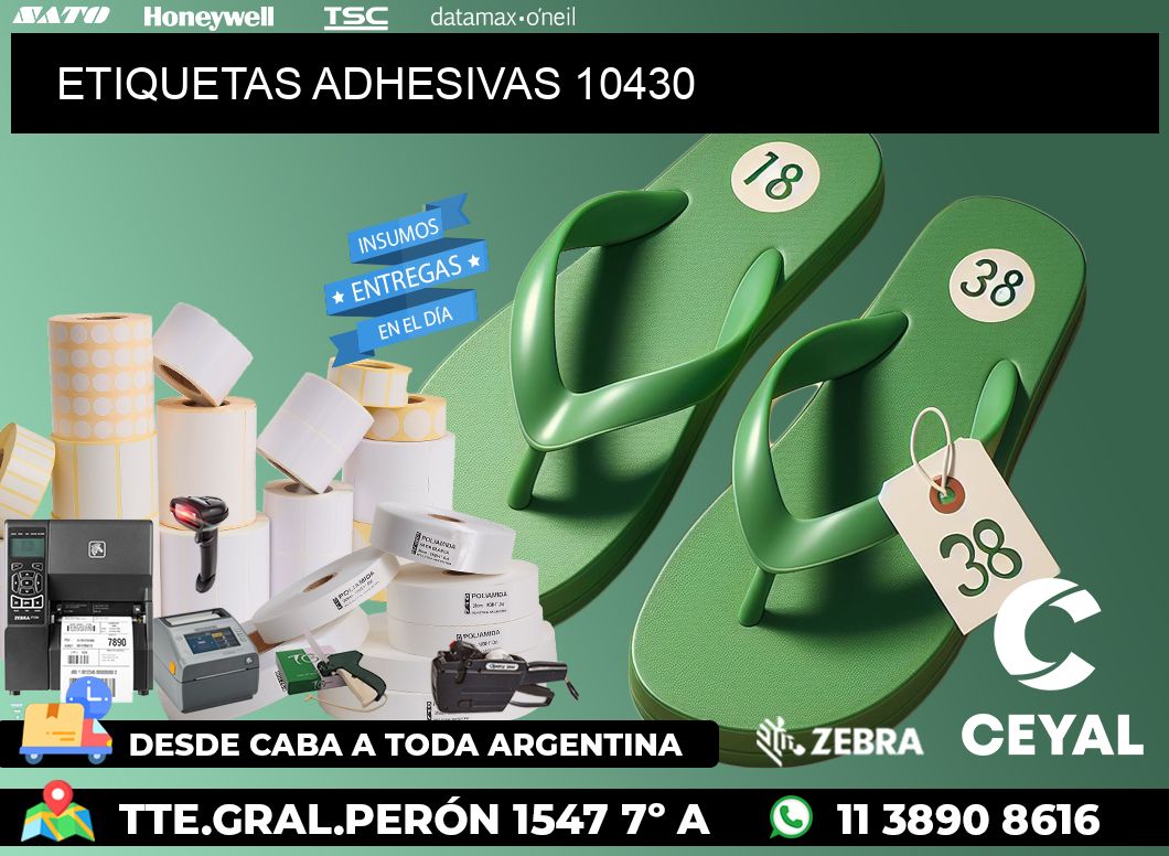 ETIQUETAS ADHESIVAS 10430