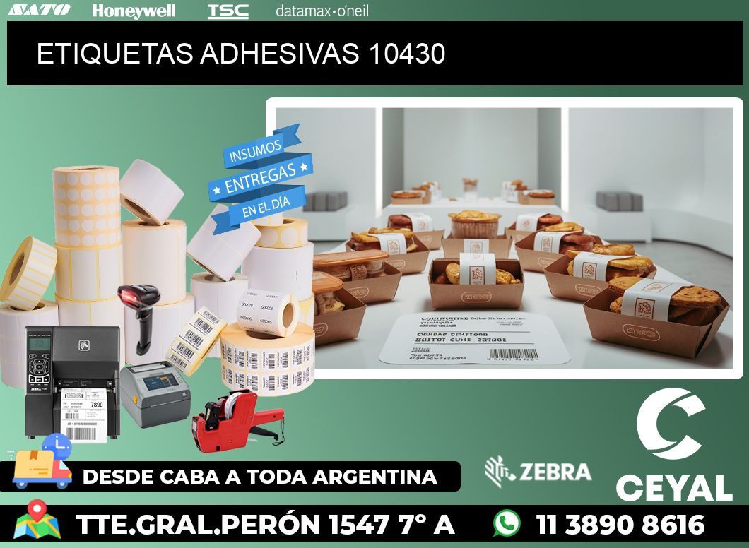 ETIQUETAS ADHESIVAS 10430