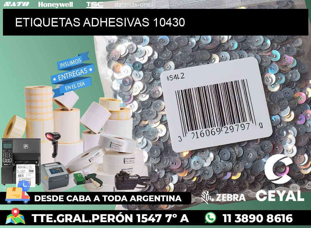 ETIQUETAS ADHESIVAS 10430