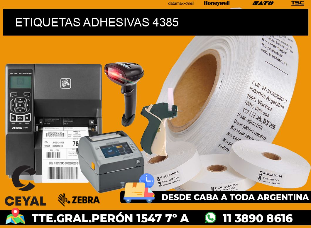 ETIQUETAS ADHESIVAS 4385