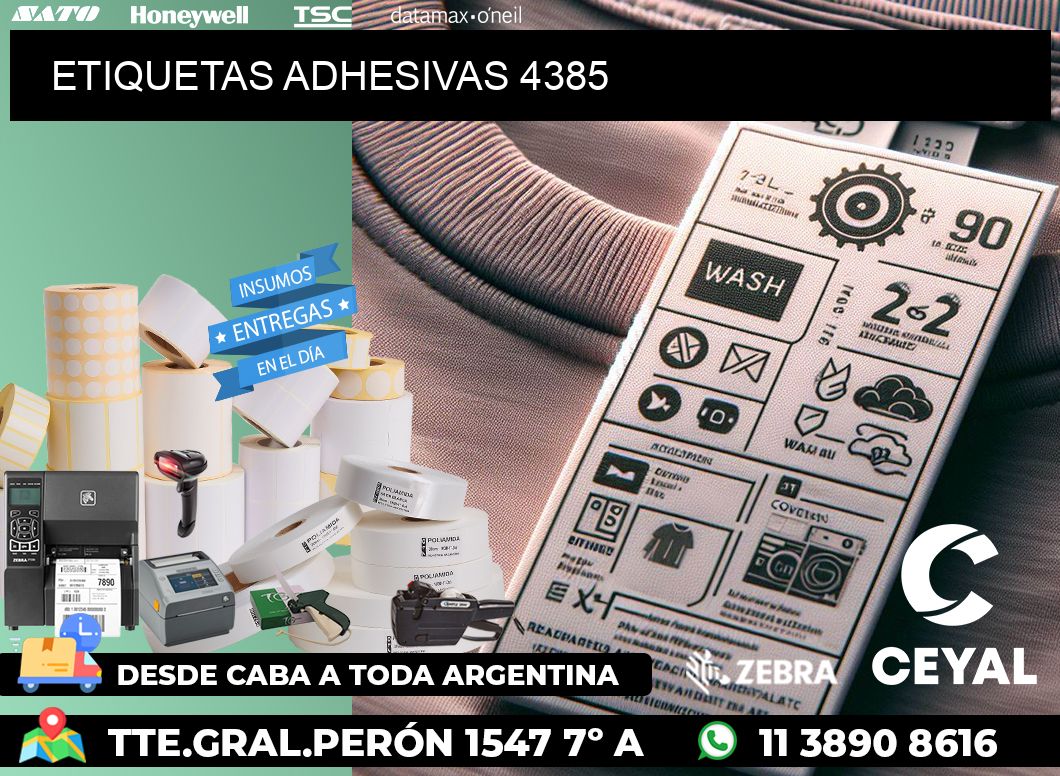 ETIQUETAS ADHESIVAS 4385