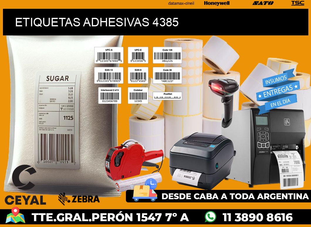 ETIQUETAS ADHESIVAS 4385