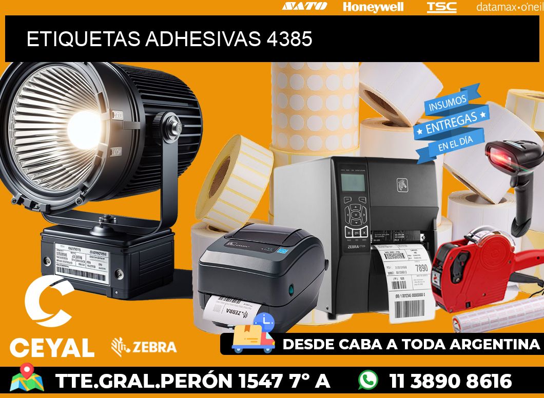 ETIQUETAS ADHESIVAS 4385