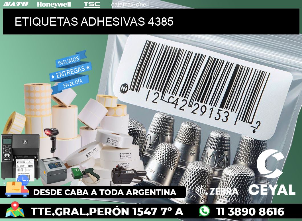 ETIQUETAS ADHESIVAS 4385