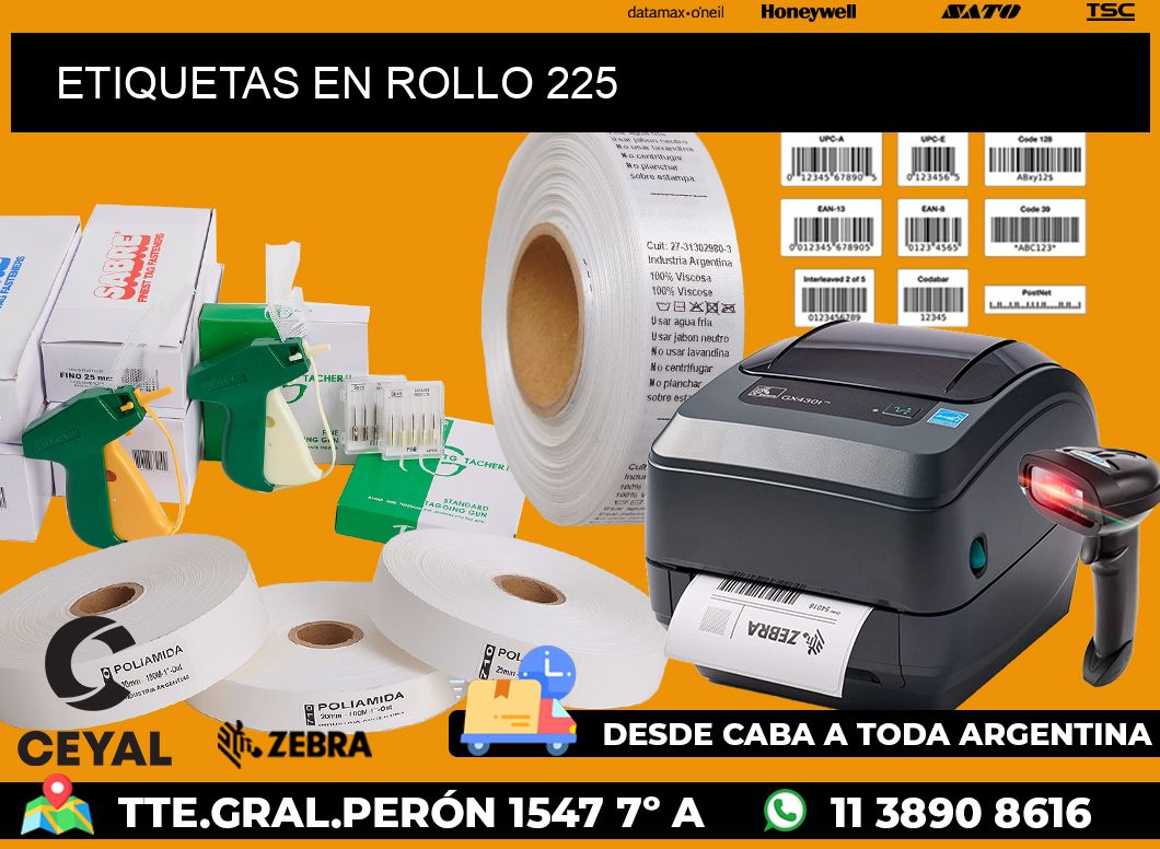 ETIQUETAS EN ROLLO 225