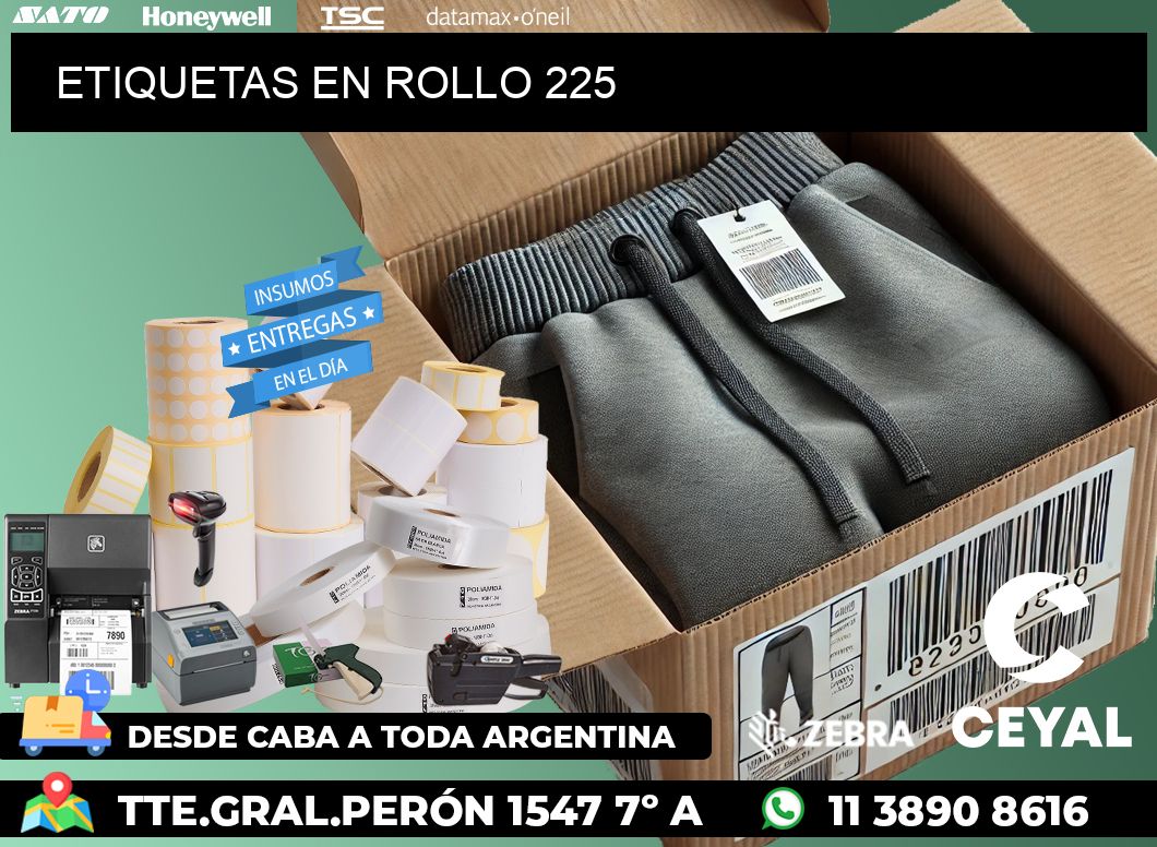 ETIQUETAS EN ROLLO 225