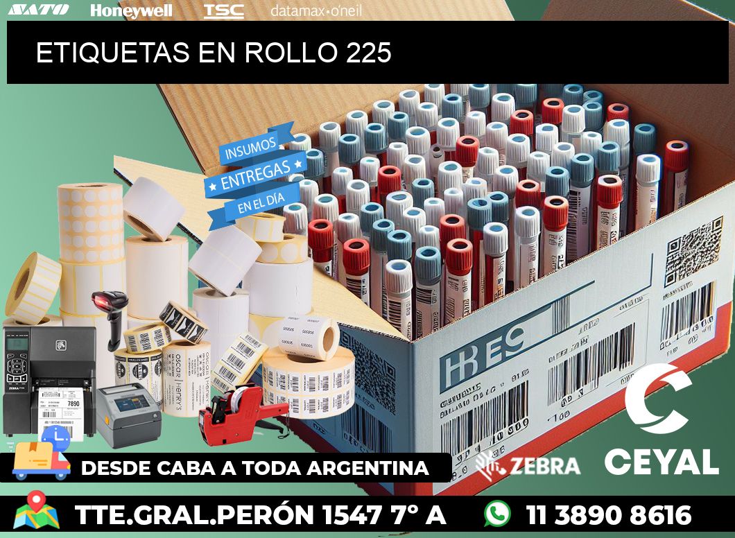 ETIQUETAS EN ROLLO 225