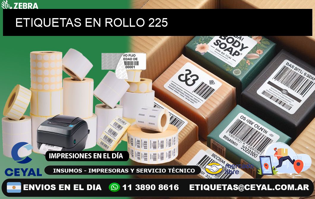 ETIQUETAS EN ROLLO 225