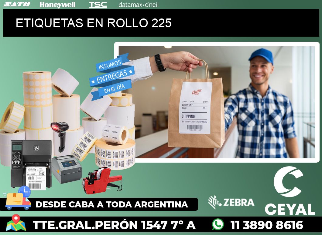 ETIQUETAS EN ROLLO 225