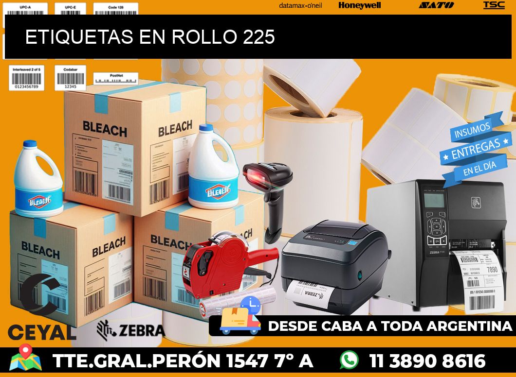 ETIQUETAS EN ROLLO 225