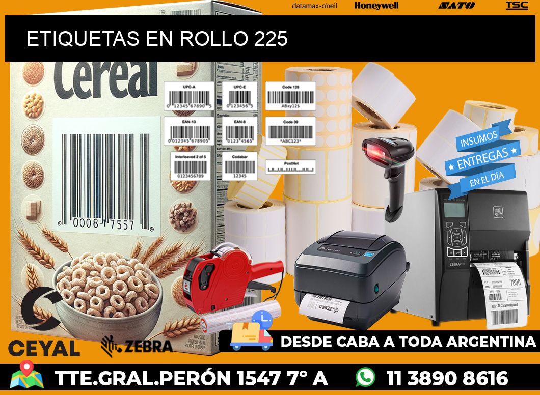 ETIQUETAS EN ROLLO 225