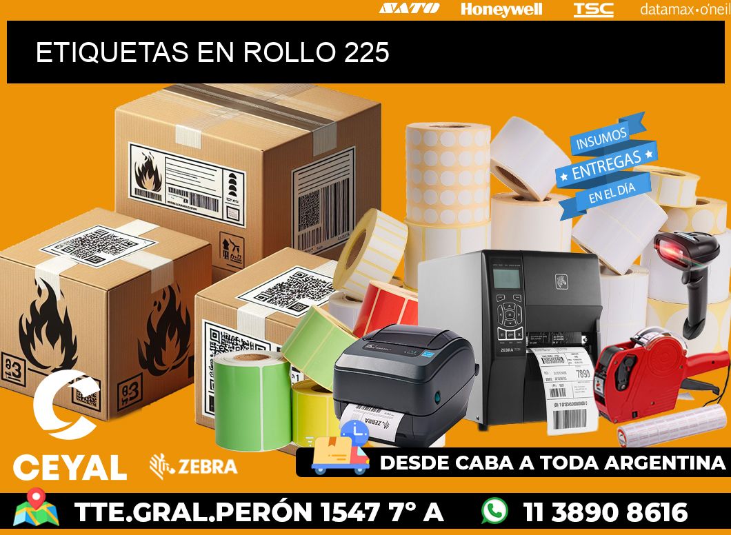 ETIQUETAS EN ROLLO 225